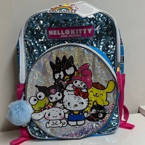 Hello Kitty Blue Sequin Kids Backpack with Pink Accents